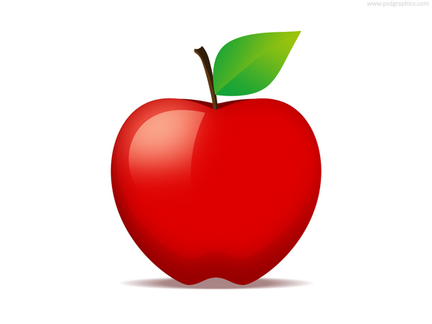 Red apple fruit icon (PSD) | PSDGraphics