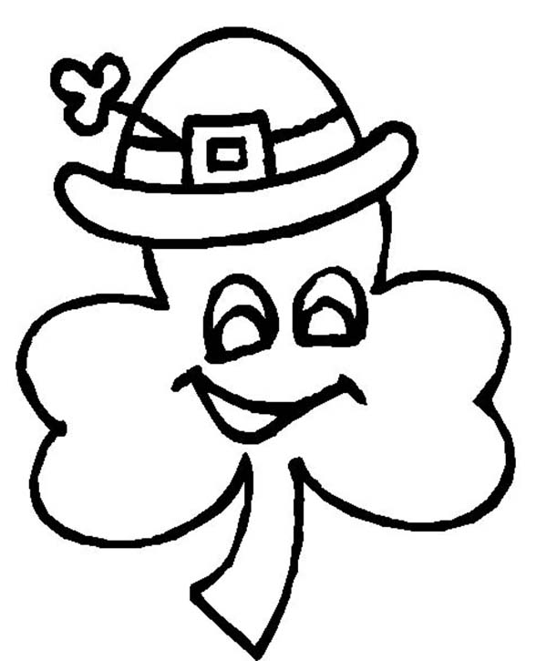Four Leaf Clover Coloring Page Clipart Best