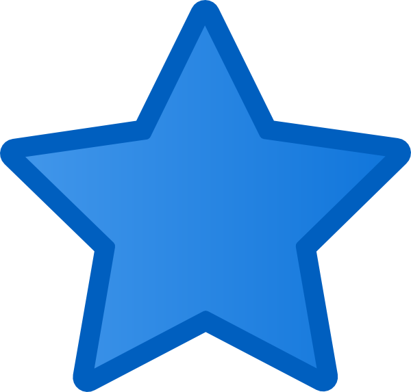 Clipart blue star white diamond