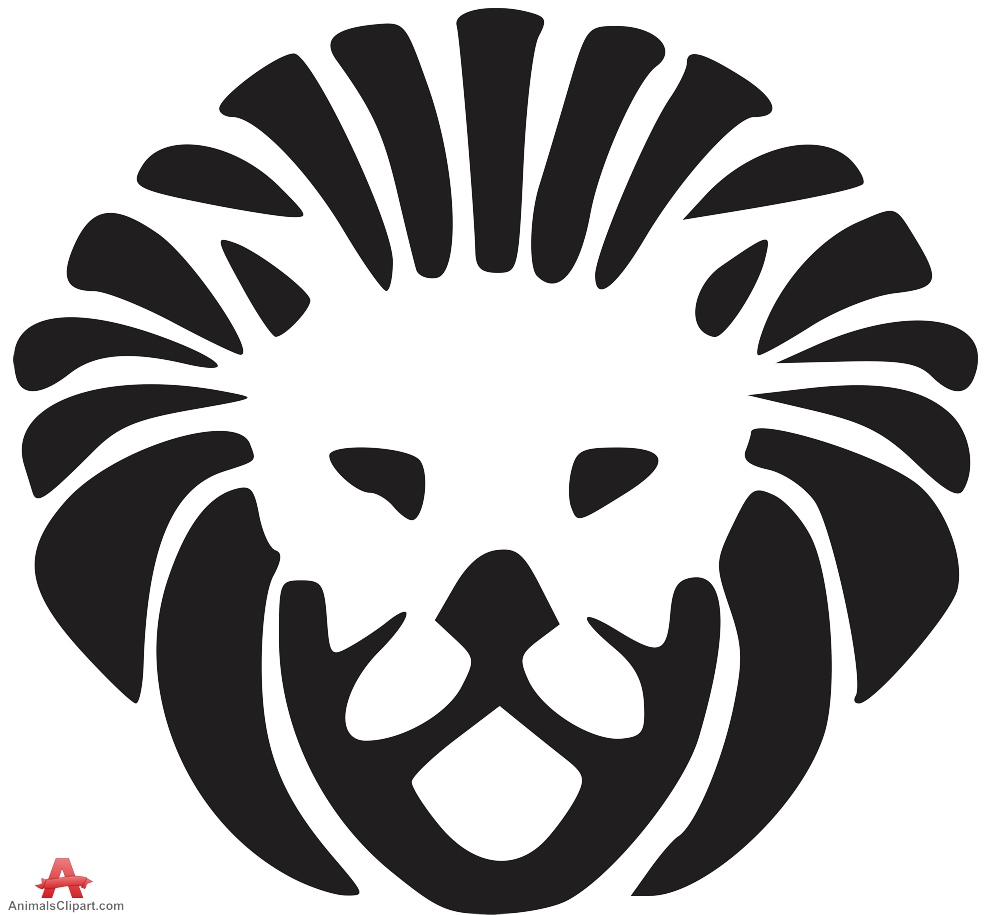 Lion Face Stencil Design | Free Clipart Design Download