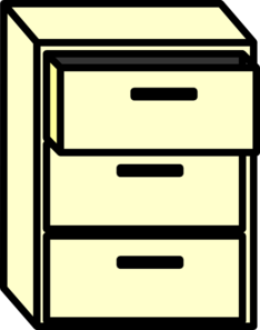 Black File Cabinet Clipart