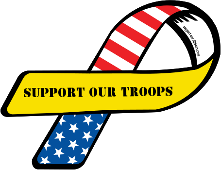 Custom Ribbon: Support Our Troops
