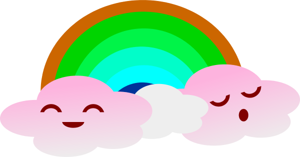 Kawaii Rainbow - vector Clip Art