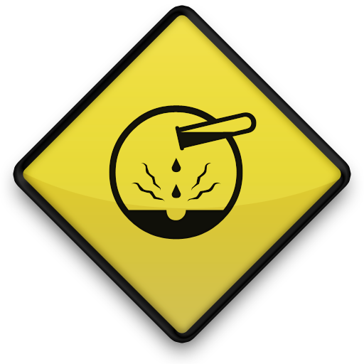 Warning Corrosive Element Icon #096999 Â» Icons Etc