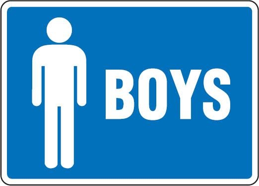 Boys Bathroom Sign Clipart