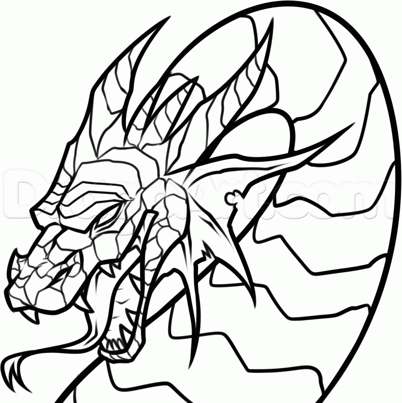 Cartoon ~ Printable Dragon Head Coloring Pages ~ Coloring Tone