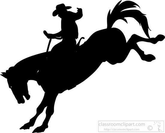 Cowboy silhouette clipart