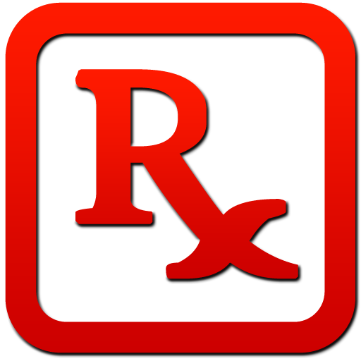 Rx symbol red colored framed clipart image - ipharmd.net
