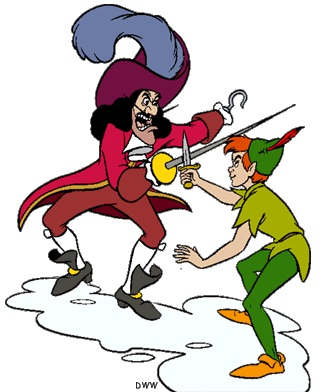 Peter Pan & Captain Hook Clip Art Images | Disney Clip Art Galore
