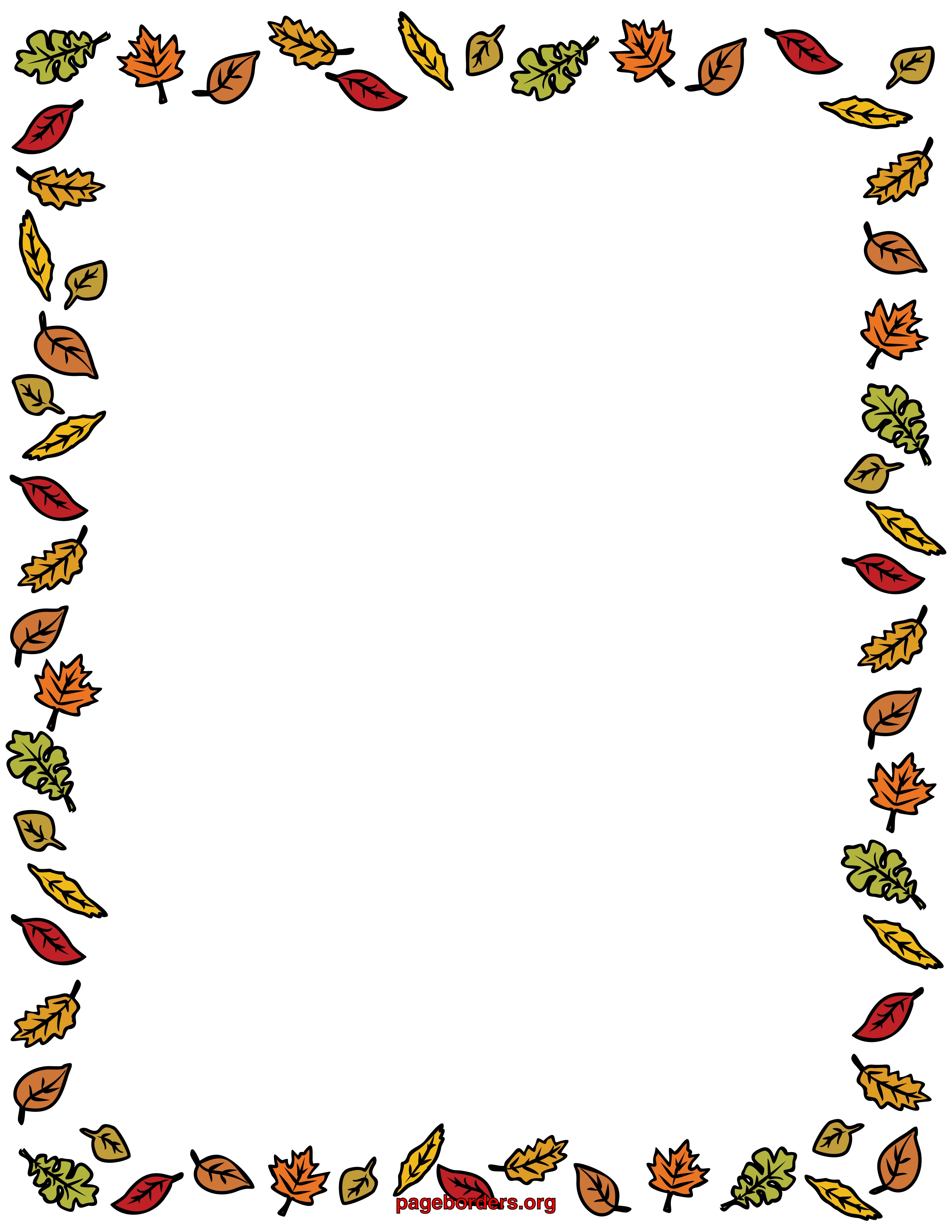 Fall Page Borders - Free Clipart Images