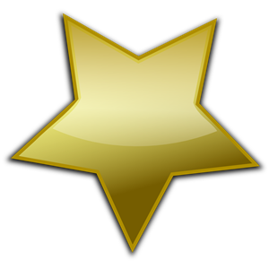 Golden Star Button clipart, cliparts of Golden Star Button free ...