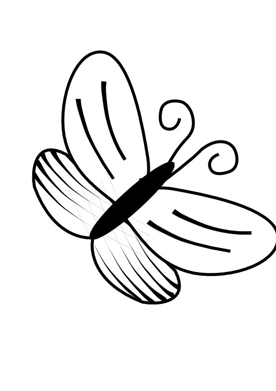 Black and white clipart butterfly - ClipartFox