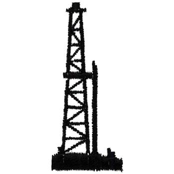 Land oil rig clipart