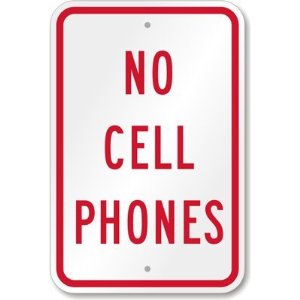No Cell Phones Sign, 18" x 12": Industrial & Scientific