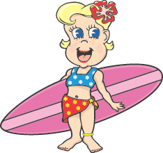 Cartoon Surfer Girl - ClipArt Best