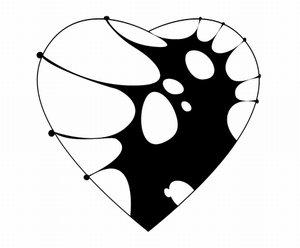 Simple Black Heart Tattoo