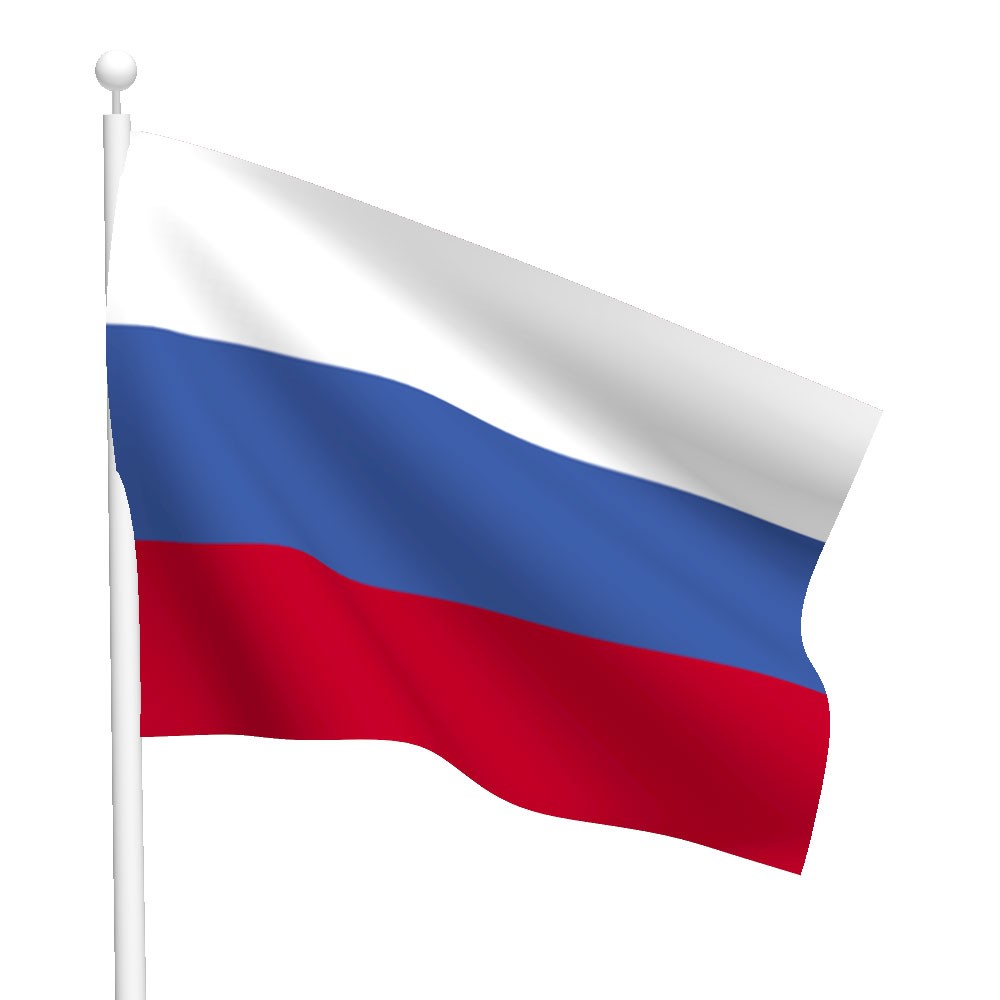 Flags International | 12in x 18in Polyester Russia Flag with ...