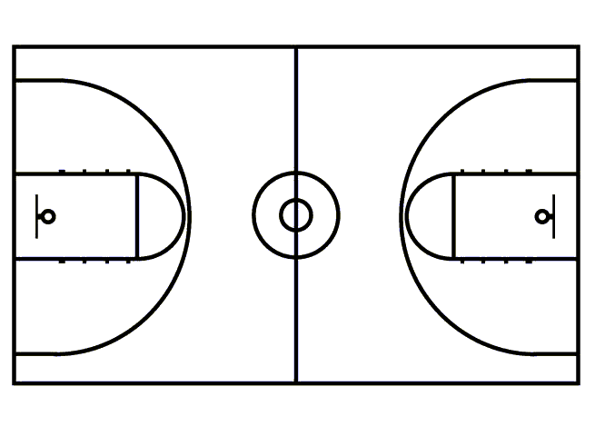 Basketball Half Court Diagrams Printable - ClipArt Best