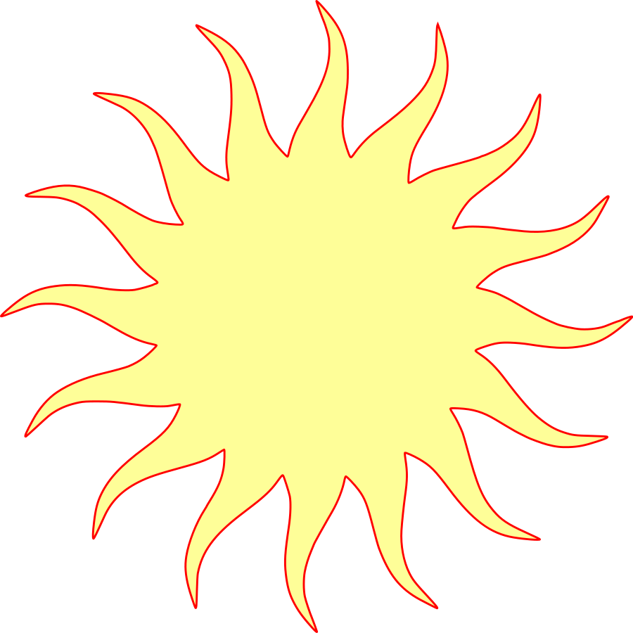 Sun large 900pixel clipart, Sun design - ClipartsFree