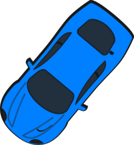 Blue Car - Top View - 230 clip art - vector clip art online ...