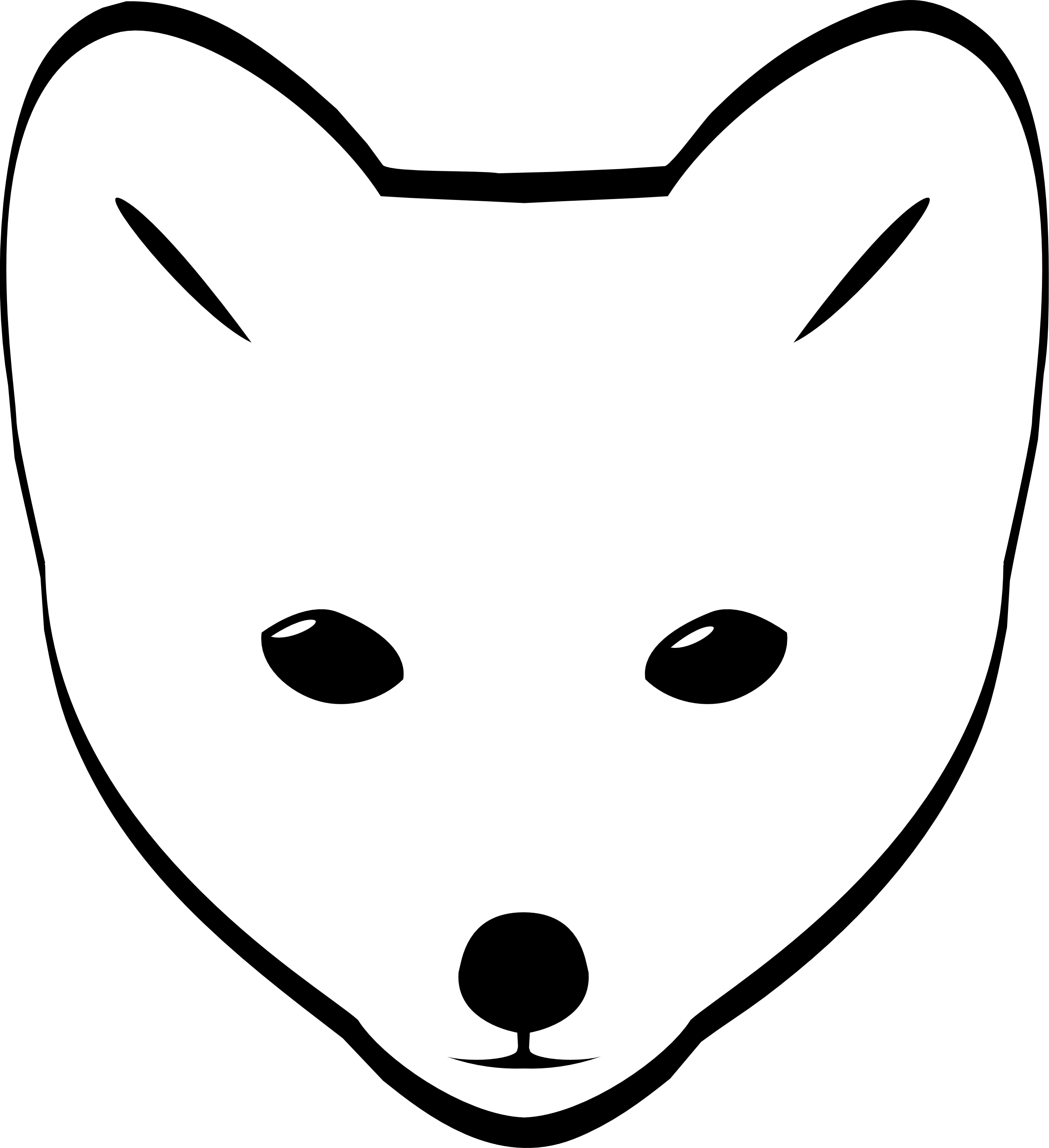 fox head logo vector
