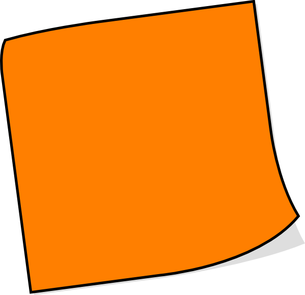 Orange Sticky Note Clip Art - vector clip art online ...