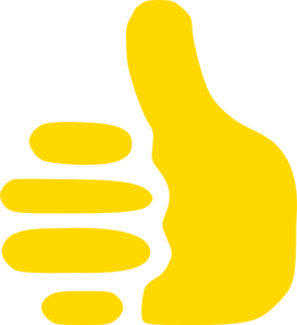 Yellow Thumbs Up clip art - vector clip art online, royalty free ...