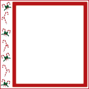 Candy Canes Clipart Image - Candy Canes Border and Page Frame