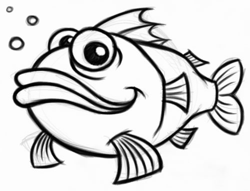 bighairbiggerheels: Fish Cartoon