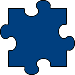 Deep Blue Puzzle Piece Clip Art - vector clip art ...
