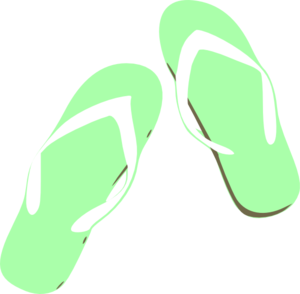 Green Flip Flops clip art - vector clip art online, royalty free ...