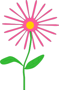 Jenni Whimsical Pink Flower clip art - vector clip art online ...