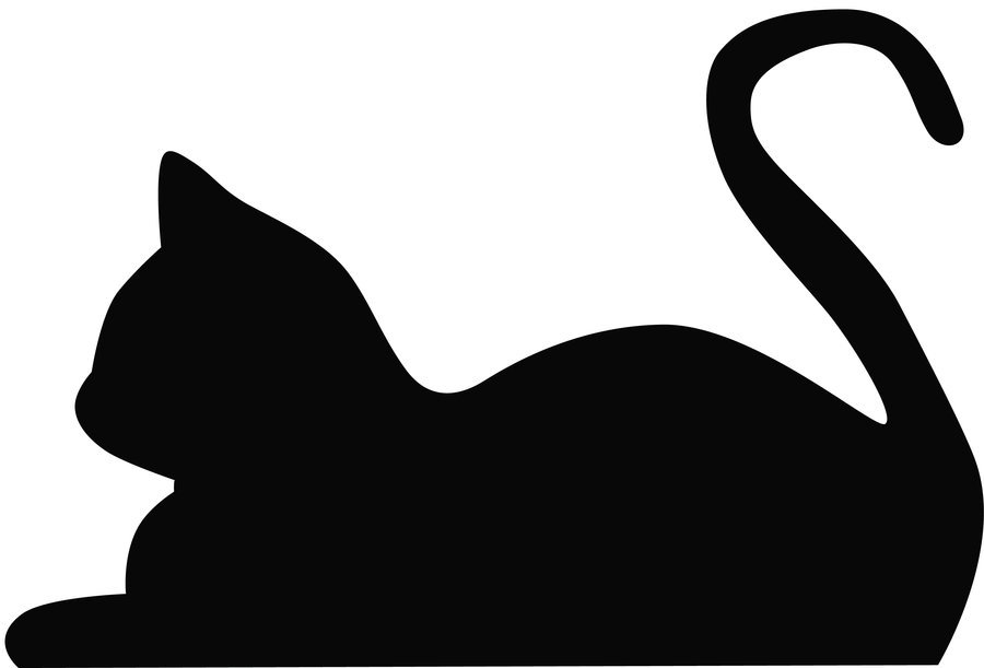 clipart image silhouette of a cat - photo #14