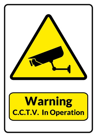 C.C.T.V. In Operation sign template, How to design C.C.T.V. In ...