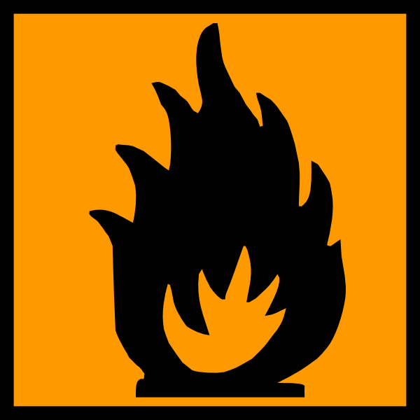 Extremely Flammable clip art - vector clip art online, royalty ...