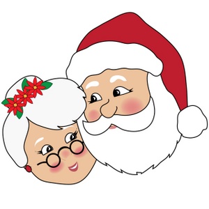 Christmas Clipart Image - Mrs. Claus and Santa