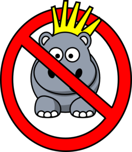 King Hippo clip art - vector clip art online, royalty free ...