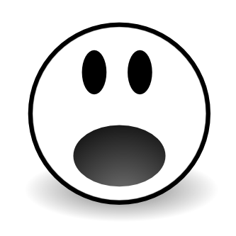 Scared face clipart black and white - ClipartFox