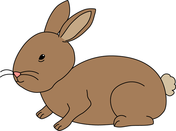 Rabbit In Winter Cartoon Clipart