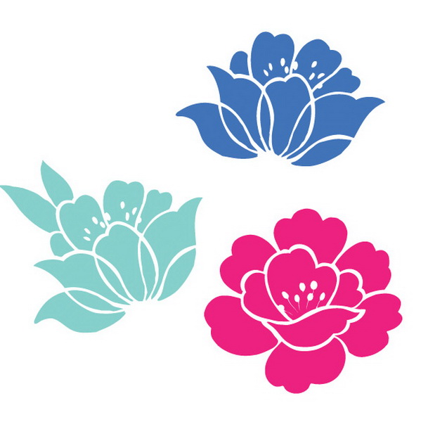 Simple case of a variety of flowers leaves vector Free Vector ...