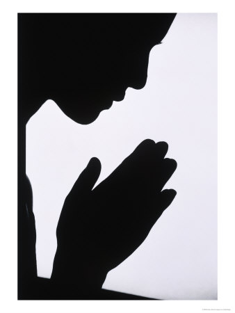Woman Praying Silhouette