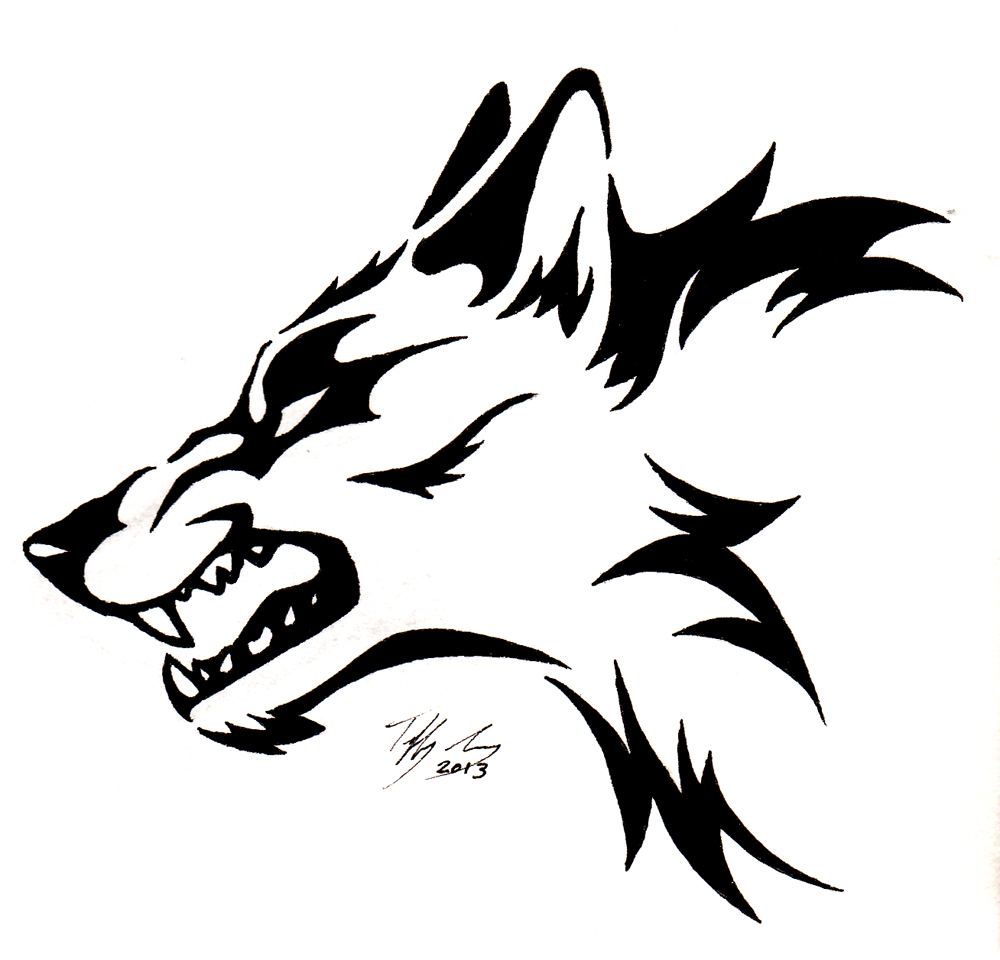 Animals For > Simple Wolf Head Drawing