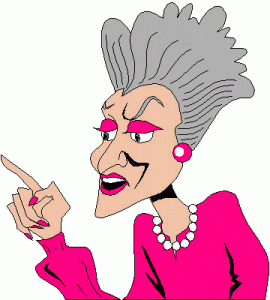 Pix For > Scary Old Lady Cartoon