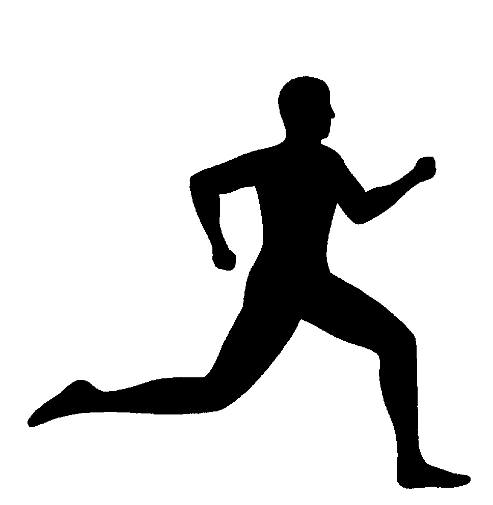 Clipart running man silhouette