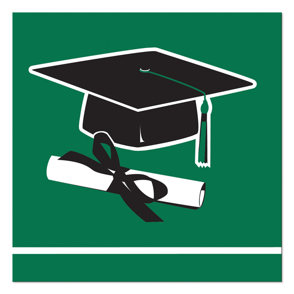 Green Graduation Cap And Diploma - ClipArt Best