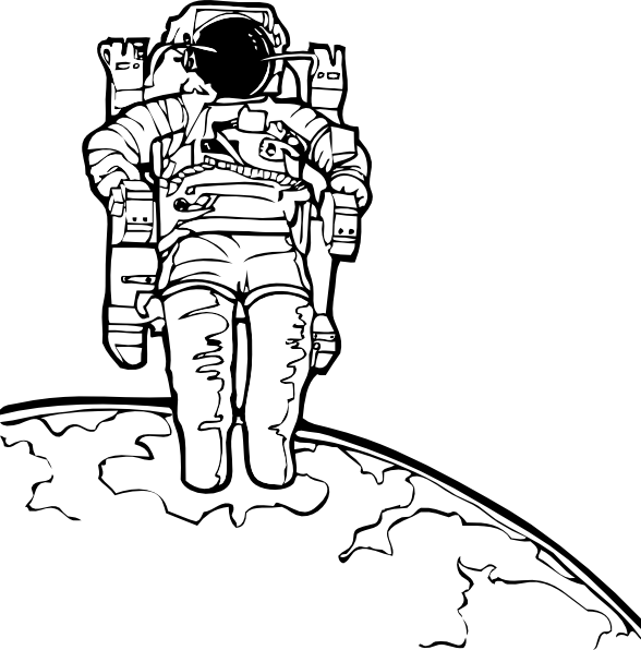 Space Clip Art Black And White - ClipArt Best