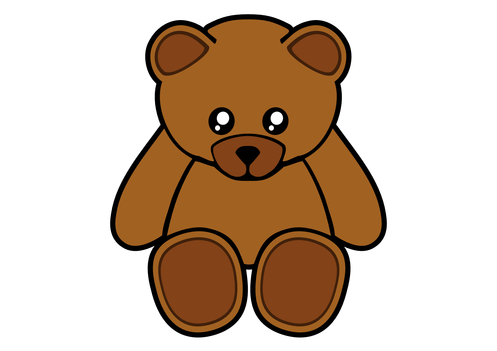 Teddy Bear Outline Clipart - Free Clipart Images