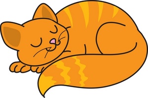 Cat Clipart Image - Sleeping Cat