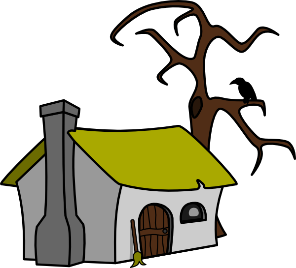Witch Cottage Clip Art - vector clip art online ...