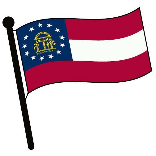 Waving State Flags Clip Art